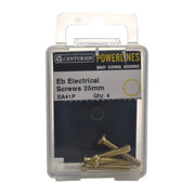 Centurion M3.5 x 25mm EB Electrical Switch And Socket Screws - Pack of 5