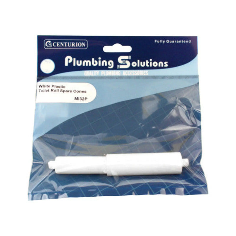 Centurion Toilet Roll Holder - White Plastic Spare Cones - Pack of 5