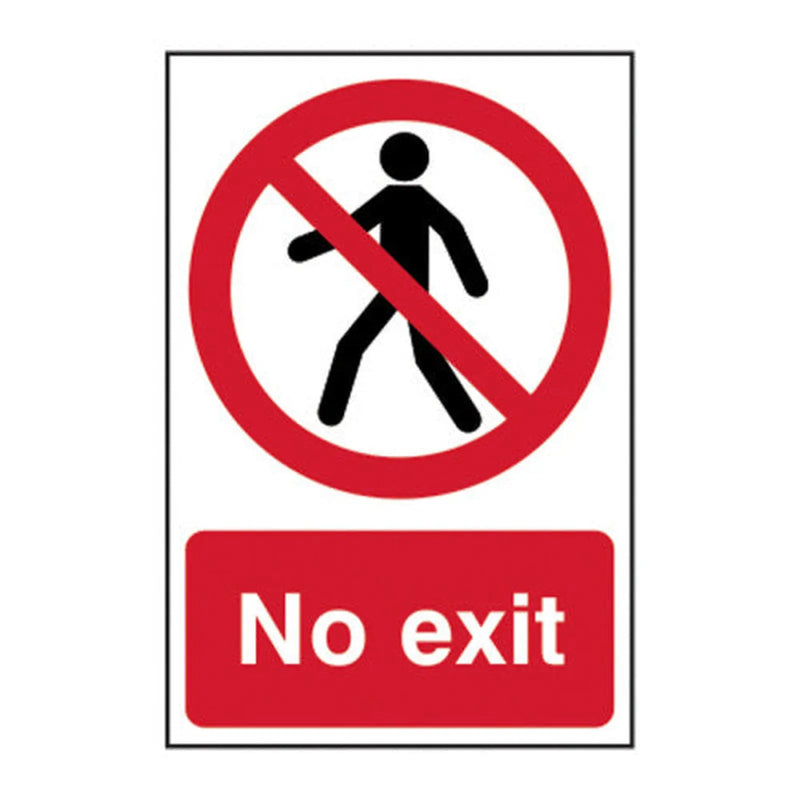 Centurion No exit - Self Adhesive PP (200 x 300mm) - Min Order 2