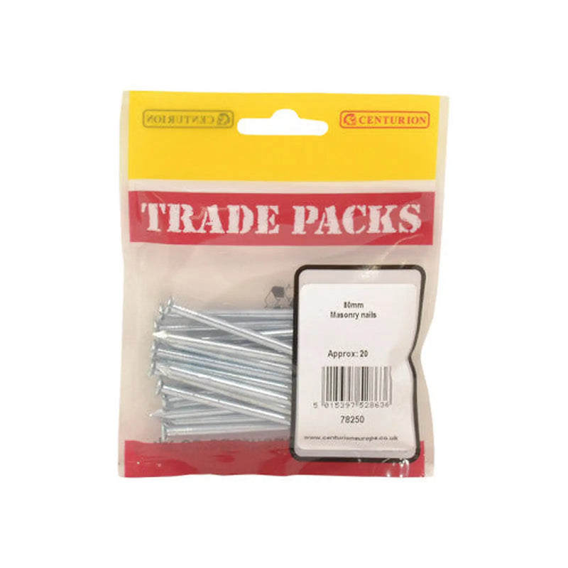 Centurion Masonry Nails - 80mm - (20 PK) - Pack of 5