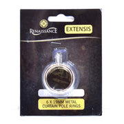 Centurion Renaissance Curtain Rings Brushed Nickel 6pk 19/16mm - Pack of 10