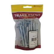Centurion Coach Screws M8 x 80mm - Zinc Plated - Packs of 25 - Pack of 5