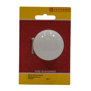 Centurion Porcelain Cupboard and Wardrobe Knobs, White, 50mm Dia. - Pack of 5