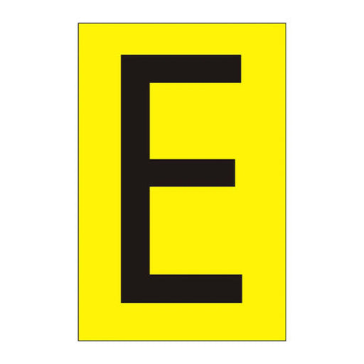 Centurion Character 'E' - Yellow Vinyl - 75mm - Pack of 10 - Min Order 2