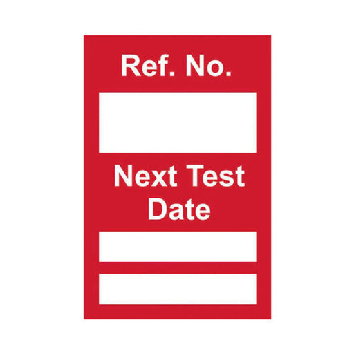 Centurion 'Next Test' Mini Tag Insert, Red (Pack of 20)