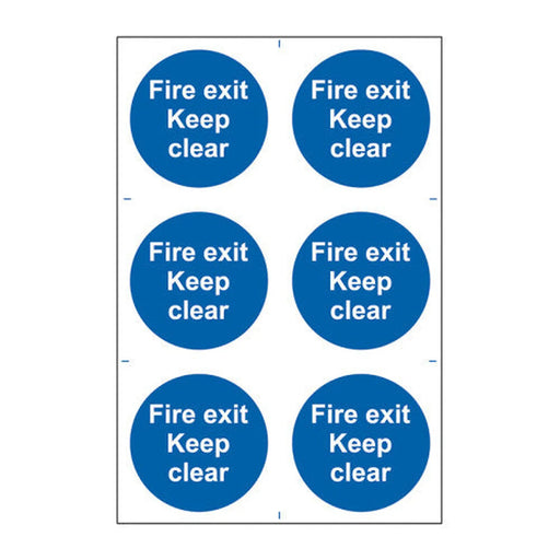Centurion Fire exit Keep clear - Self Adhesive PP (200 x 300mm) - Min Order 2
