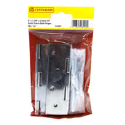 Centurion 4" x 2 3/8" x 2.4mm CP Solid Drawn Butt Hinges (1 pair) - Pack of 3