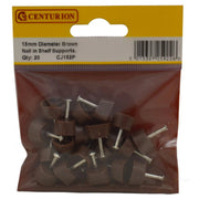 Centurion 15mm Diameter Brown Nail In Shelf Supports (Pack of 20) - Pack of 5