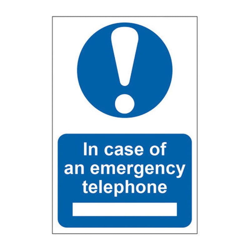 Centurion In case of emergency telephone - Self Adhesive PP (200 x 300mm) - Min Order 2