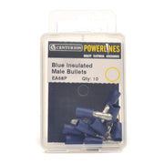 Centurion 4mm Blue Insulated Male Bullets, Pack of 10 - Pack of 5