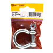 Centurion Steel Bow Shackles, Galvanised, 8mm x 32mm x 22mm - Pack of 5
