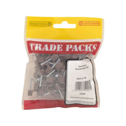 Centurion Round Cable Clips - Brown - 7mm - (80 PK) - Pack of 5