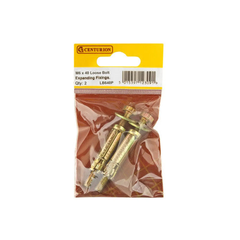 Centurion M6 x 40mm Expanding Loose Bolt  (Pack of 2) - Pack of 5