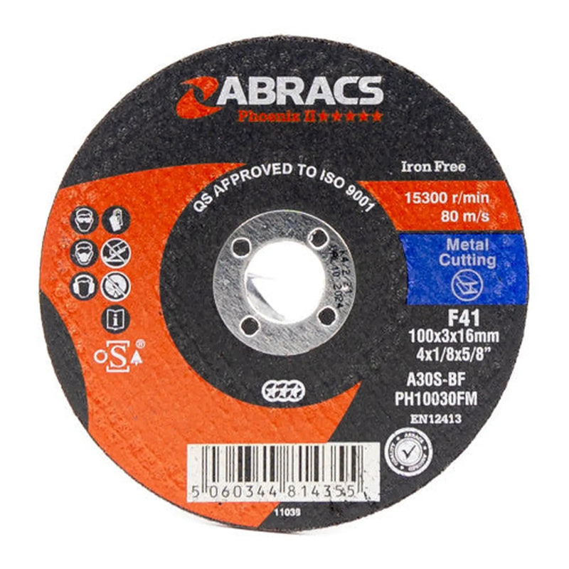 Centurion Phoenix II Flat Metal Cutting Disc (100 x 3 x 16mm) - Pack of 5