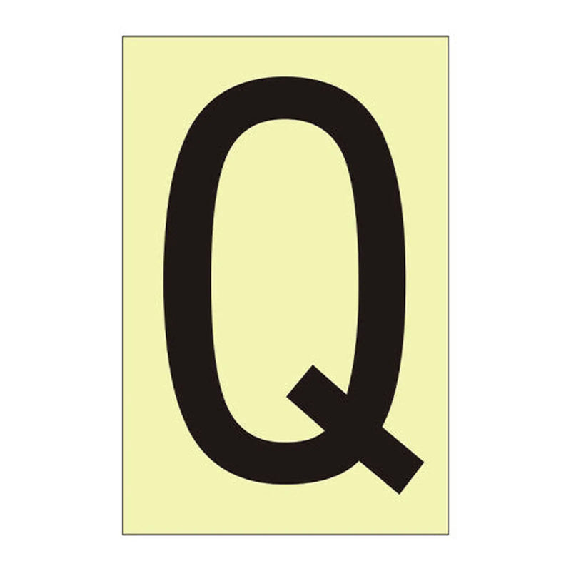 Centurion Character 'Q' - Photoluminescent Vinyl - 75mm - Min Order 6
