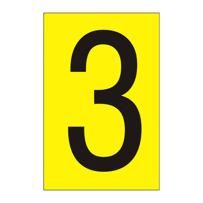 Centurion Character '3' - Yellow Vinyl - 50mm - Pack of 10 - Min Order 2