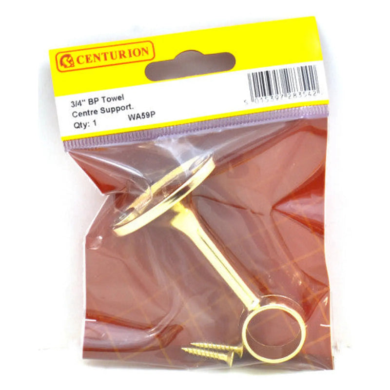 Centurion 19mm (3/4") Towel Centre Supports - Brass - Pack of 5