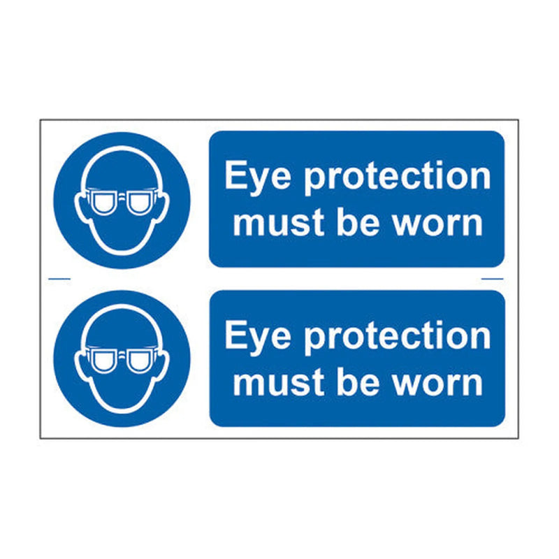 Centurion Eye protection must be worn - Self Adhesive PP (300 x 200mm) - Min Order 2