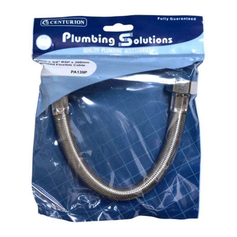Centurion 22mm x 3/4" BSP x 300mm Flexile Tap Connector - Pack of 3