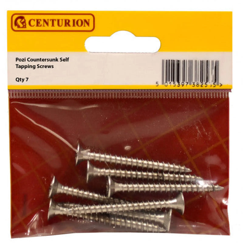Centurion 1 1/2" x 8 ZP CSK Head Self Tapping Screws (Packs of 7) - Pack of 5