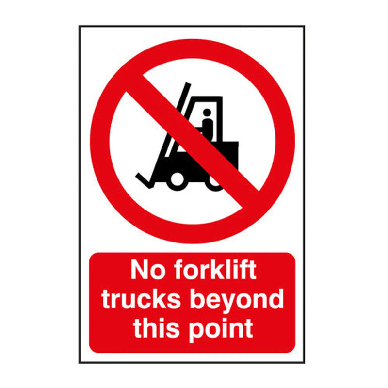 Centurion No forklift trucks beyond this point - Self Adhesive PP (200 x 300mm) - Min Order 2