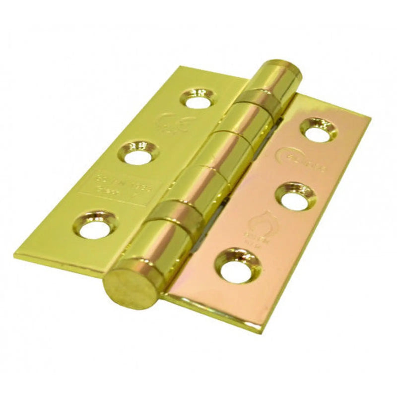 Centurion 76mm x 51mm Brassed CE7 Stainless Ball Bearing Hinges - Pack of 5