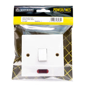 Centurion 20 Amp Double Pole Switch with Neon - Pack of 3