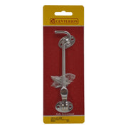 Centurion Silent Pattern Brass Cabin Hooks, Satin Nickel, 150mm - Pack of 5