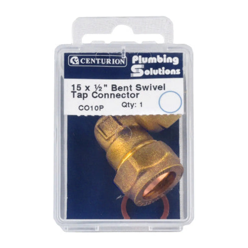 Centurion 15mm x 1/2" BSP Compression Bent Tap Connector - Pack of 5