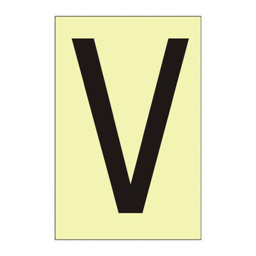 Centurion Character 'V' - Photoluminescent Vinyl - 75mm - Min Order 6