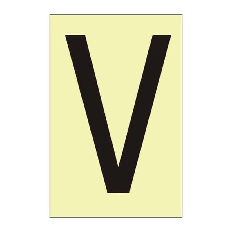 Centurion Character 'V' - Photoluminescent Vinyl - 75mm - Min Order 6