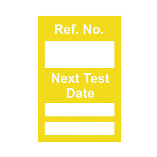 Centurion 'Next Test' Mini Tag Insert, Yellow (Pack of 20)