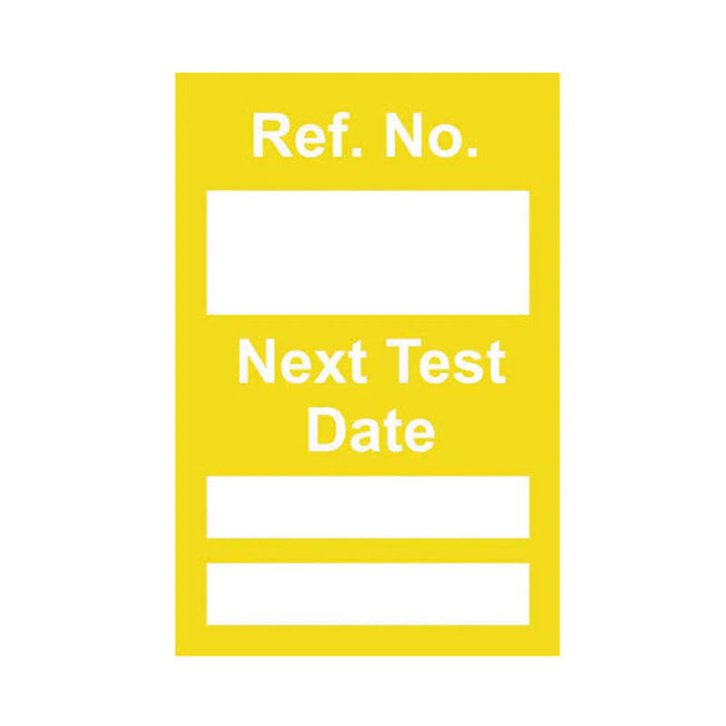 Centurion 'Next Test' Mini Tag Insert, Yellow (Pack of 20)