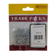 Centurion Steel Hex Nuts - Zinc Plated - M4 - (80 PK) - Pack of 5