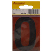 Centurion 75mm Black Helvetica Bold Condensed Style Vinyl Letter O - Pack of 10