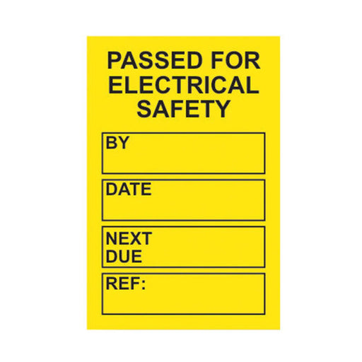 Centurion 'PAT Testing' Mini Tag Insert, Yellow (Pack of 20)