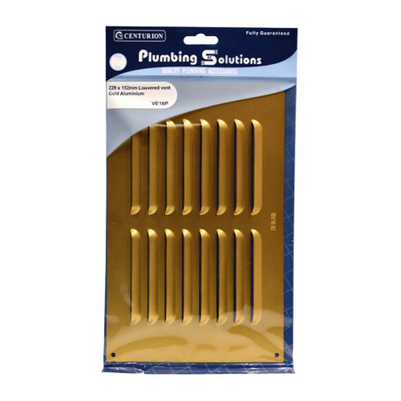 Centurion Louvre Vent - Gold Aluminum - 229 x 152mm - Pack of 5