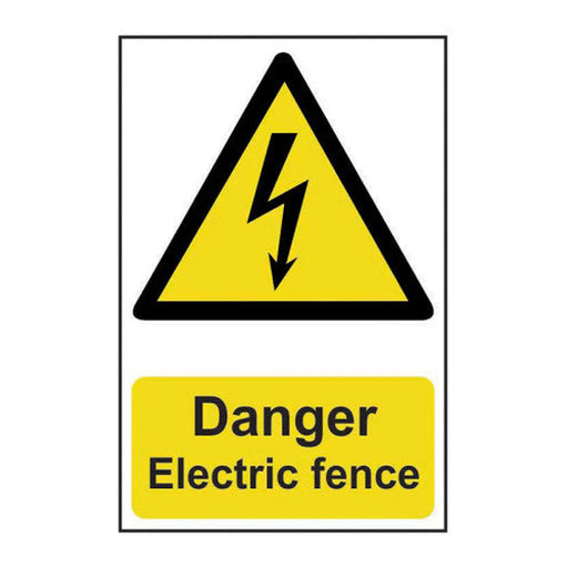 Centurion Danger Electric fence - Self Adhesive PP (200 x 300mm) - Min Order 2