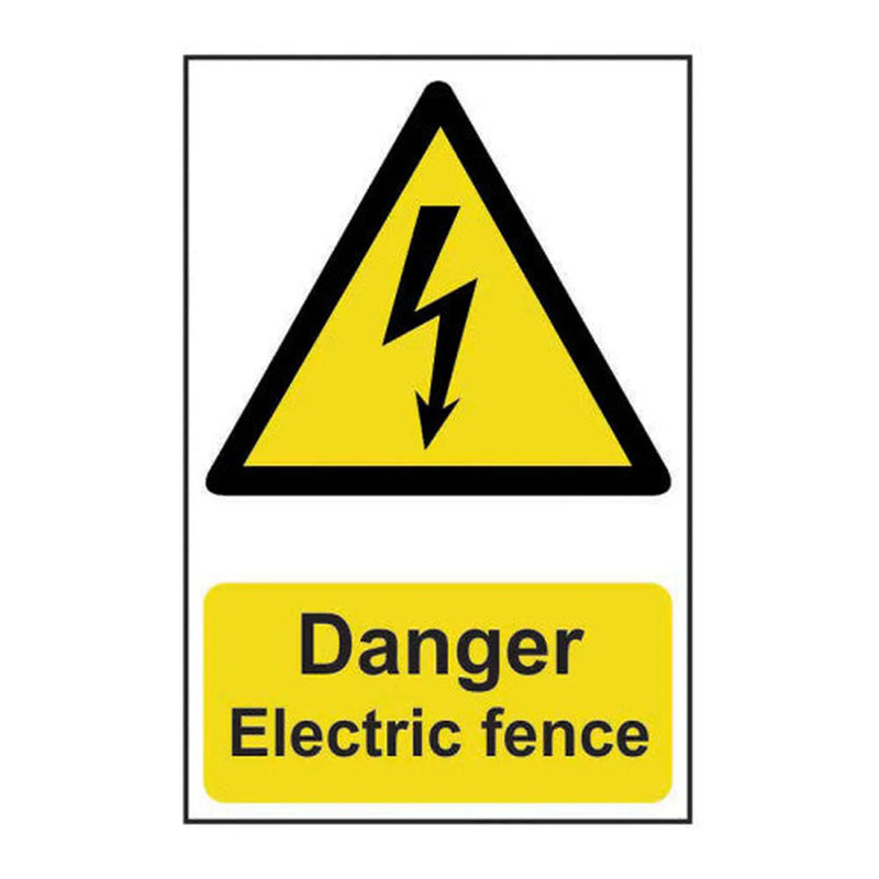 Centurion Danger Electric fence - Self Adhesive PP (200 x 300mm) - Min Order 2