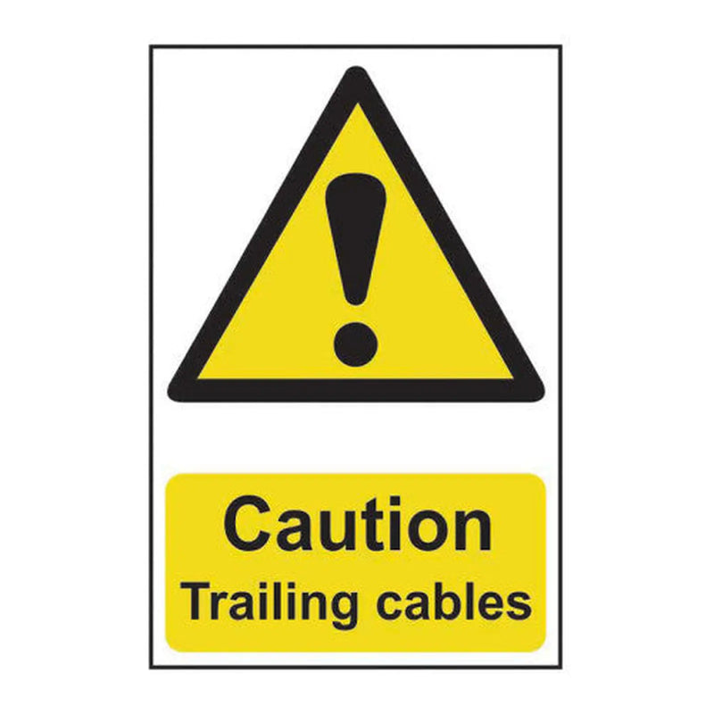 Centurion Caution Trailing cables - Self Adhesive PP (200 x 300mm) - Min Order 2