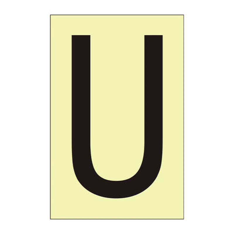 Centurion Character 'U' - Photoluminescent Vinyl - 75mm - Min Order 6