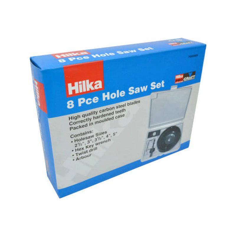 Centurion Hilka Holesaw Set, 8pc, 1/2" - 5"