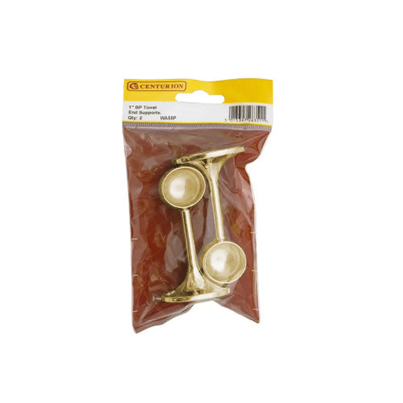 Centurion 19mm (3/4") Towel End Supports - Brass - Pack of 2