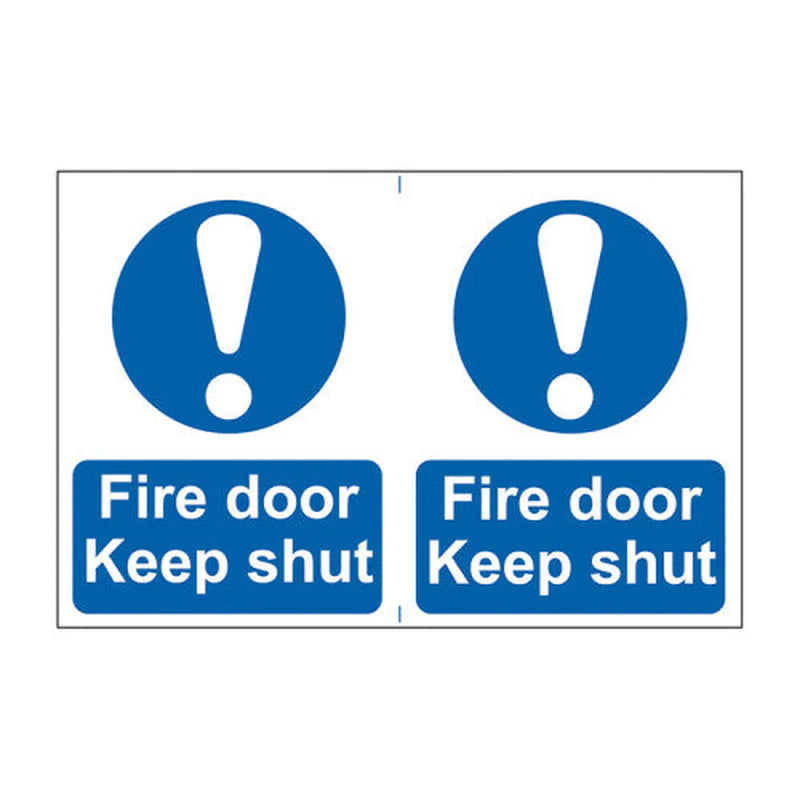 Centurion Fire door Keep shut - Self Adhesive PP (300 x 200mm) - Min Order 2