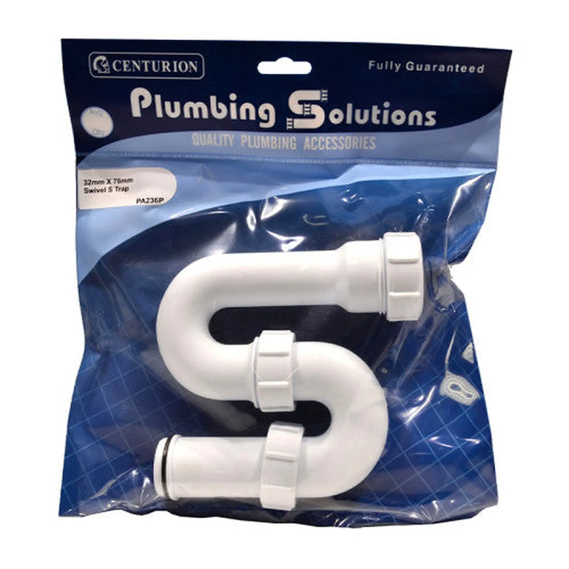 Centurion 32mm S Type Swivel Trap - Pack of 3