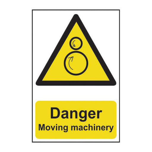 Centurion Danger Moving machinery - Self Adhesive PP (200 x 300mm) - Min Order 2