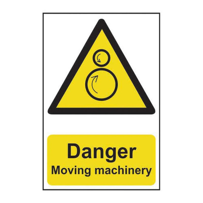 Centurion Danger Moving machinery - Self Adhesive PP (200 x 300mm) - Min Order 2