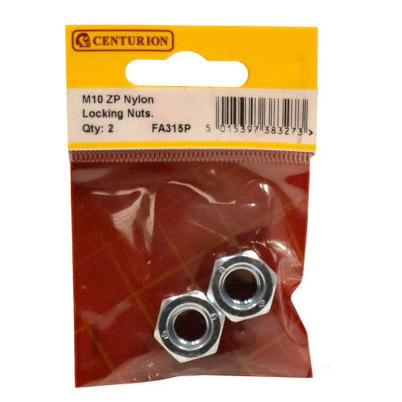 Centurion M10 ZP Nylon Locking Nuts  (Pack of 2) - Pack of 5