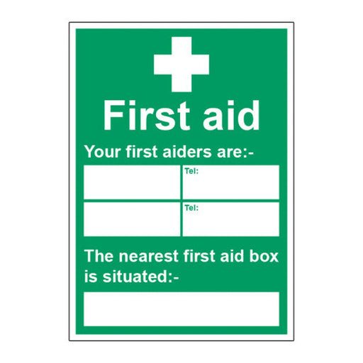 Centurion Your first aiders 1.2mm Recyclable PP (148 x 210mm) - Min Order 2