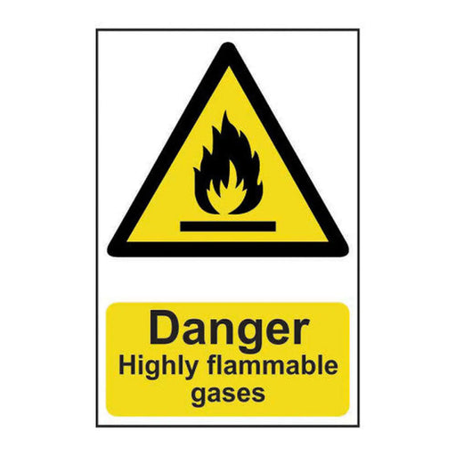 Centurion Danger Highly flammable gases - Self Adhesive PP (200 x 300mm) - Min Order 2